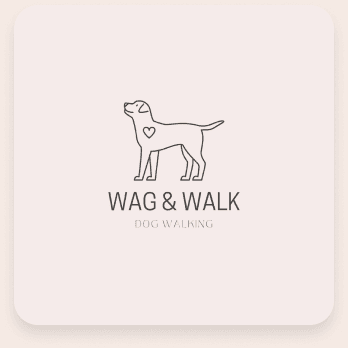 Wag & Walk dog walking logo